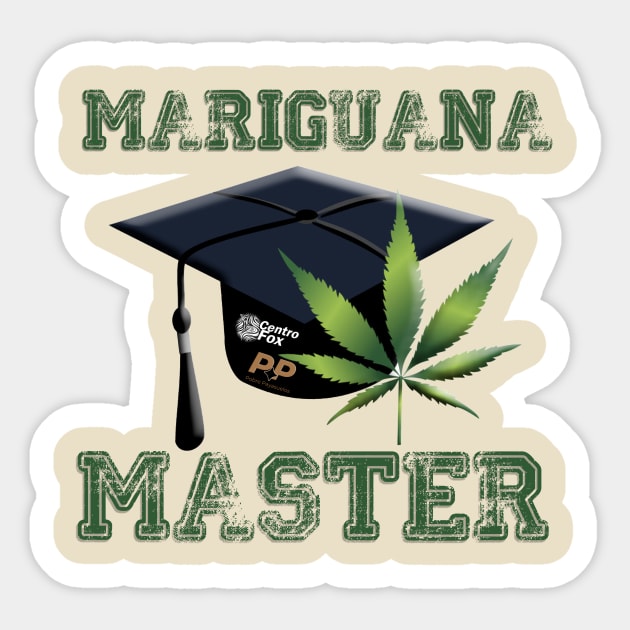 MARIGUANA MASTER Sticker by Pobre Payasuelos